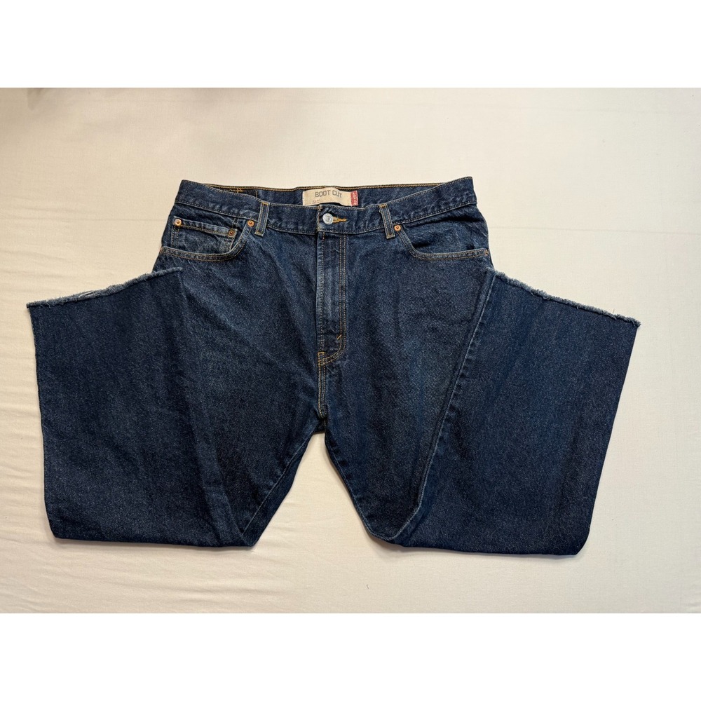 Levis 517 Jeans Mens 36x30 Blue Bootcut Y2K Distressed Made‎ In Mexico Denim